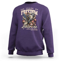 250 Years of Freedom Eagle Sweatshirt US 250th Anniversary American Semiquincentennial 2026 Patriotic - Wonder Print Shop