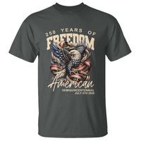 250 Years of Freedom Eagle T Shirt US 250th Anniversary American Semiquincentennial 2026 Patriotic - Wonder Print Shop
