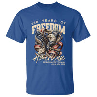 250 Years of Freedom Eagle T Shirt US 250th Anniversary American Semiquincentennial 2026 Patriotic - Wonder Print Shop