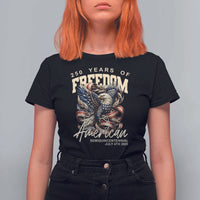 250 Years of Freedom Eagle T Shirt For Women US 250th Anniversary American Semiquincentennial 2026 Patriotic - Wonder Print Shop