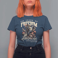 250 Years of Freedom Eagle T Shirt For Women US 250th Anniversary American Semiquincentennial 2026 Patriotic - Wonder Print Shop