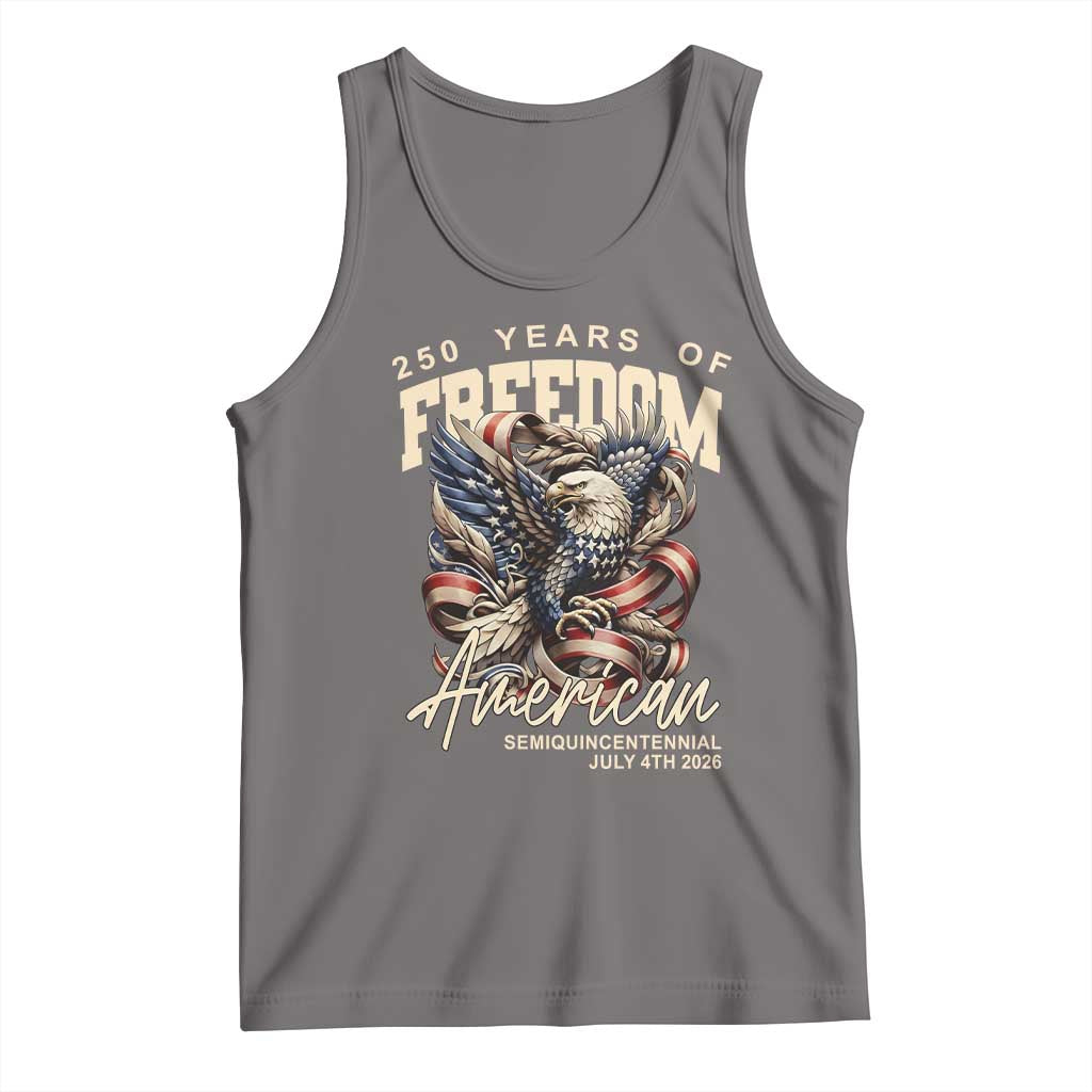 250 Years of Freedom Eagle Tank Top US 250th Anniversary American Semiquincentennial 2026 Patriotic - Wonder Print Shop