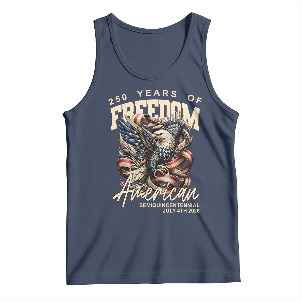 250 Years of Freedom Eagle Tank Top US 250th Anniversary American Semiquincentennial 2026 Patriotic - Wonder Print Shop