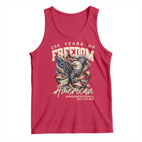 250 Years of Freedom Eagle Tank Top US 250th Anniversary American Semiquincentennial 2026 Patriotic - Wonder Print Shop