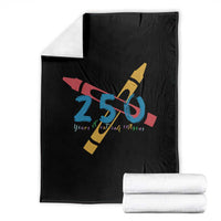 250 Years of Eating Crayons Throw Blanket Funny Military Crayon Joke Veterans Marines - Wonder Print Shop