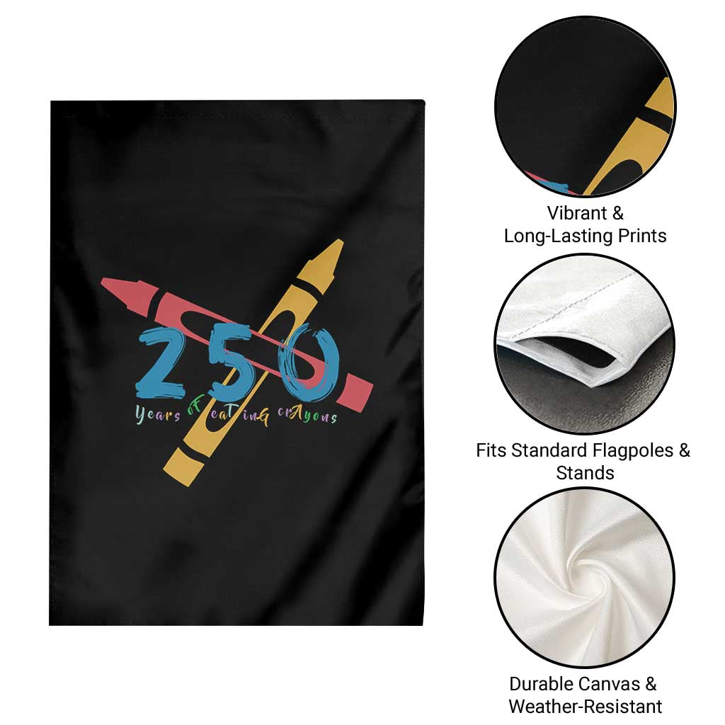 250 Years of Eating Crayons Garden Flag Funny Military Crayon Joke Veterans Marines - Wonder Print Shop