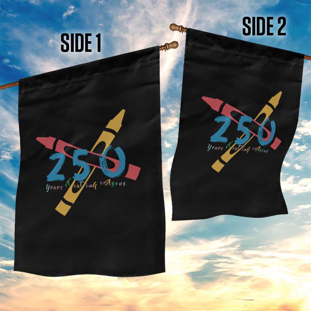 250 Years of Eating Crayons Garden Flag Funny Military Crayon Joke Veterans Marines - Wonder Print Shop