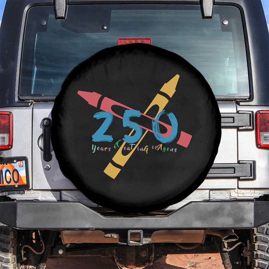 250 Years of Eating Crayons Spare Tire Cover Funny Military Crayon Joke Veterans Marines - Wonder Print Shop