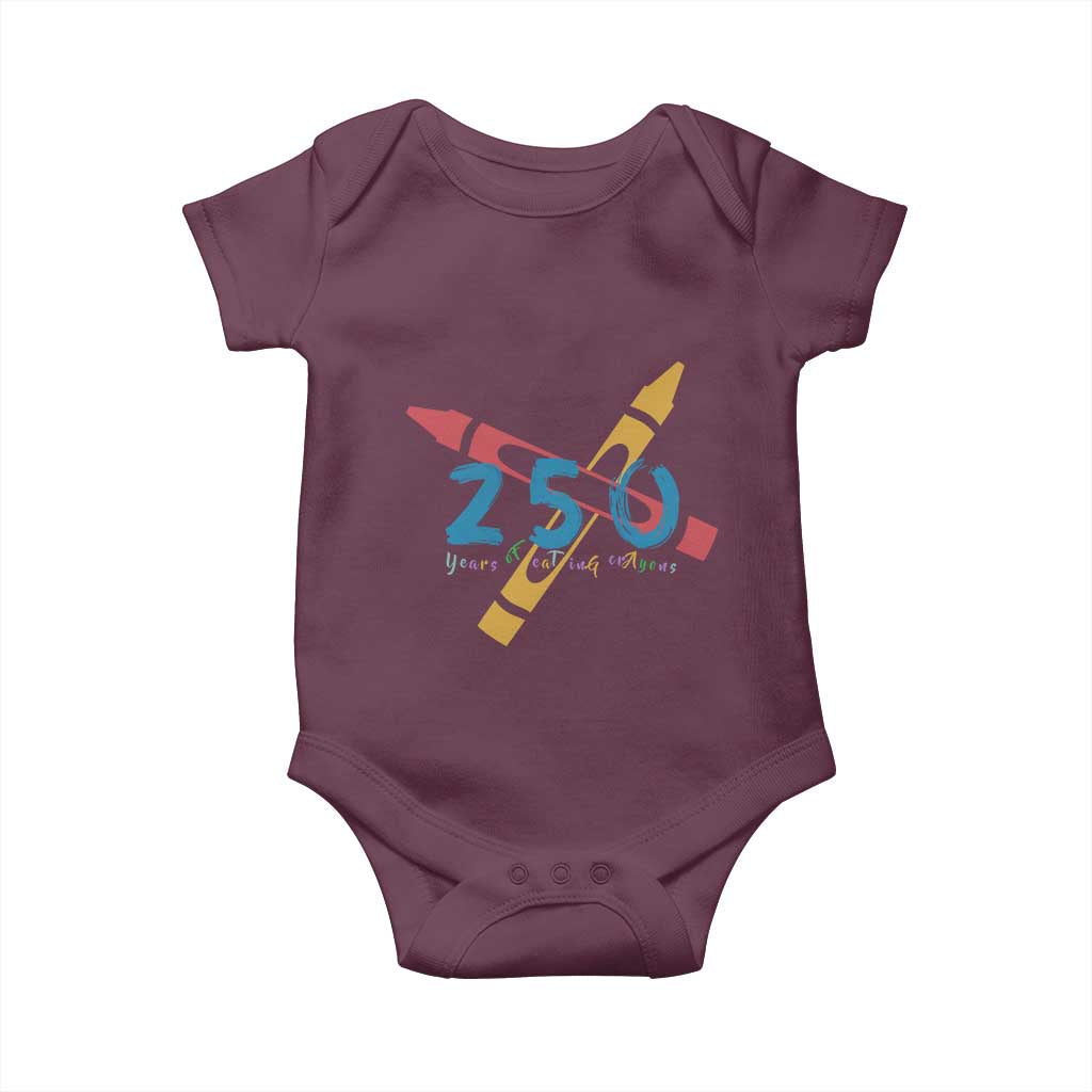 250 Years of Eating Crayons Baby Onesie Funny Military Crayon Joke Veterans Marines - Wonder Print Shop