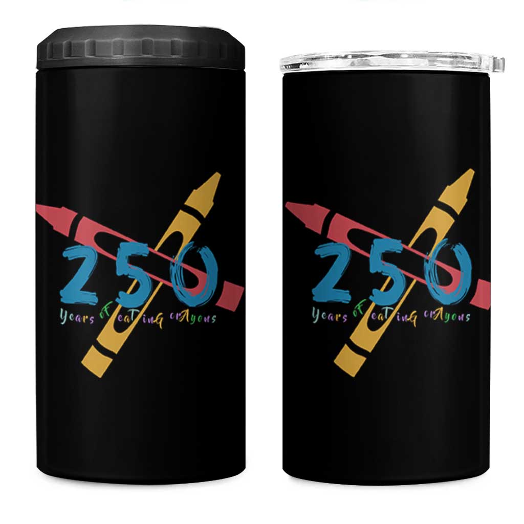 250 Years of Eating Crayons 4 in 1 Can Cooler Tumbler Funny Military Crayon Joke Veterans Marines - Wonder Print Shop