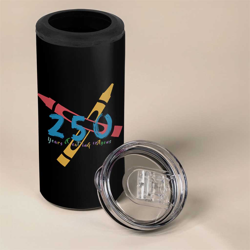 250 Years of Eating Crayons 4 in 1 Can Cooler Tumbler Funny Military Crayon Joke Veterans Marines - Wonder Print Shop