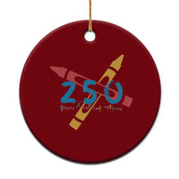 250 Years of Eating Crayons Ceramic Ornament Funny Military Crayon Joke Veterans Marines - Wonder Print Shop