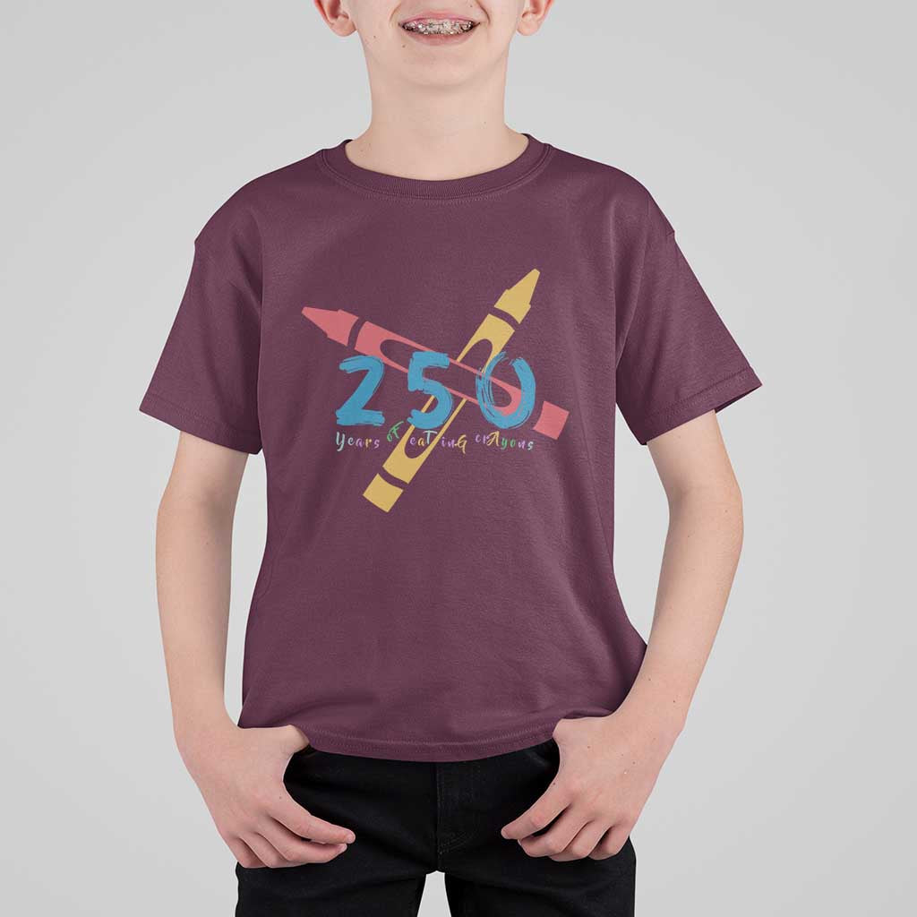 250 Years of Eating Crayons T Shirt For Kid Funny Military Crayon Joke Veterans Marines - Wonder Print Shop