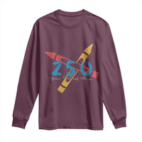 250 Years of Eating Crayons Long Sleeve Shirt Funny Military Crayon Joke Veterans Marines - Wonder Print Shop