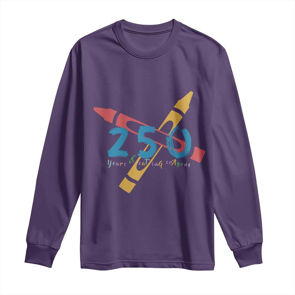 250 Years of Eating Crayons Long Sleeve Shirt Funny Military Crayon Joke Veterans Marines - Wonder Print Shop