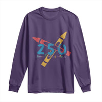 250 Years of Eating Crayons Long Sleeve Shirt Funny Military Crayon Joke Veterans Marines - Wonder Print Shop