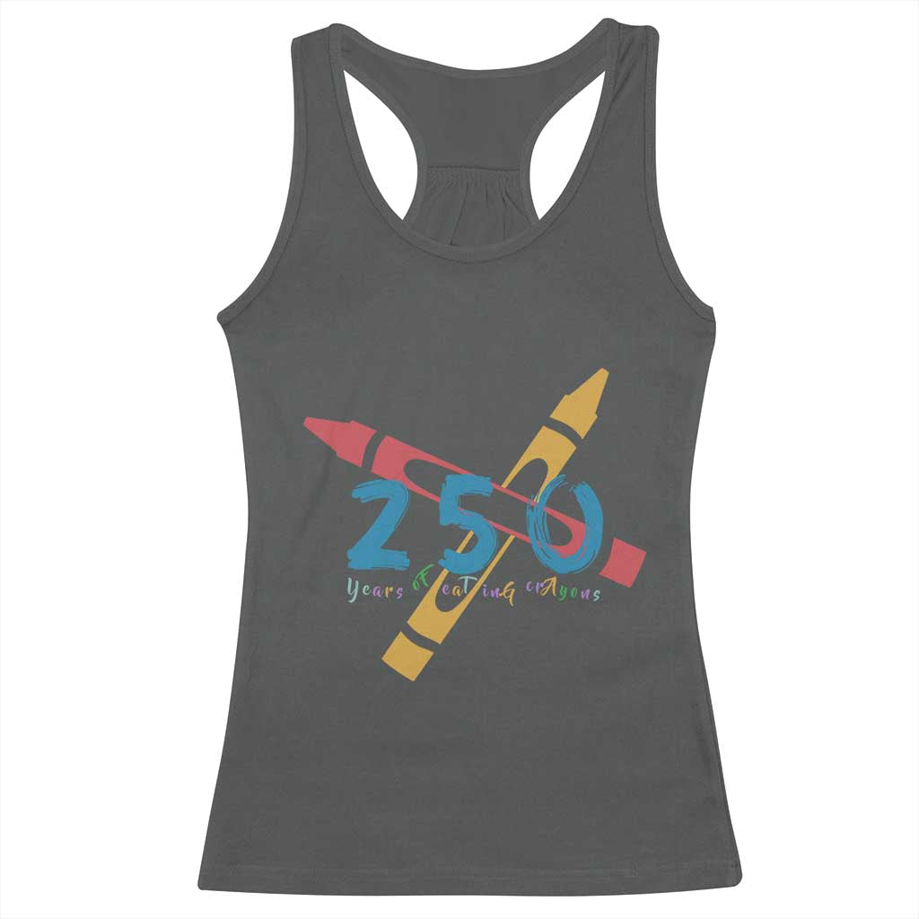 250 Years of Eating Crayons Racerback Tank Top Funny Military Crayon Joke Veterans Marines - Wonder Print Shop