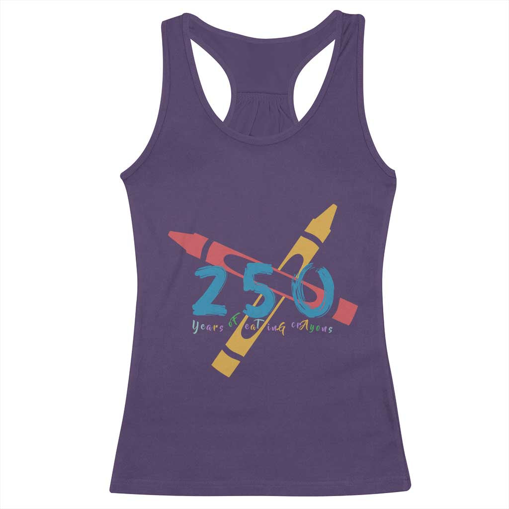 250 Years of Eating Crayons Racerback Tank Top Funny Military Crayon Joke Veterans Marines - Wonder Print Shop
