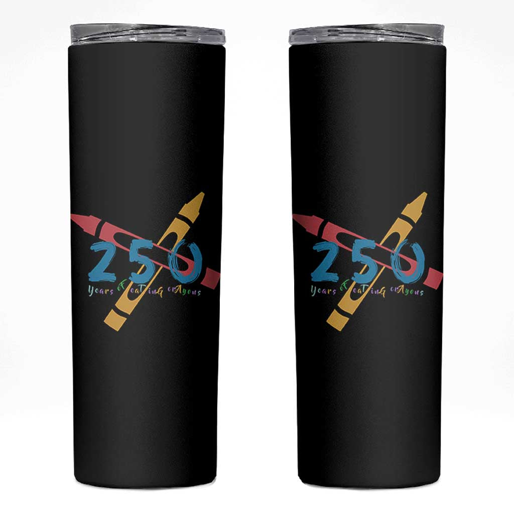250 Years of Eating Crayons Skinny Tumbler Funny Military Crayon Joke Veterans Marines - Wonder Print Shop