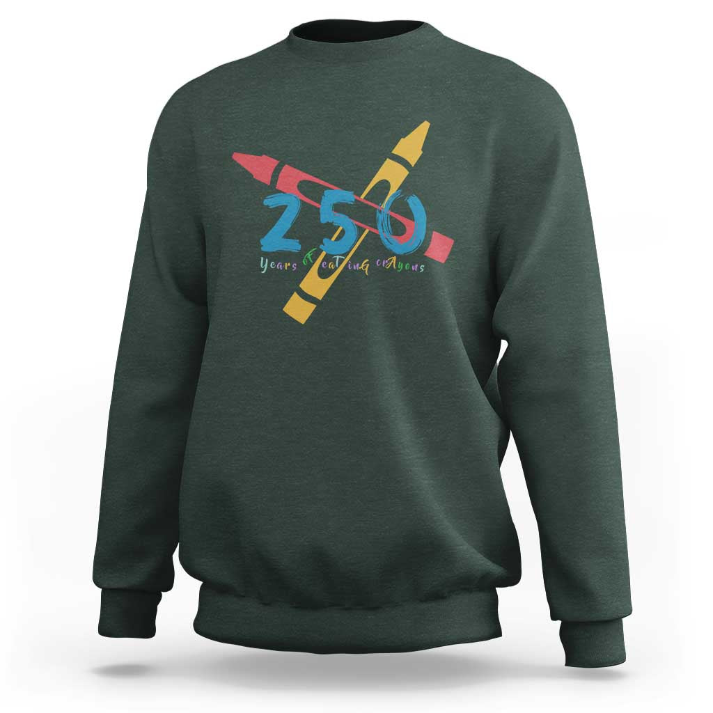 250 Years of Eating Crayons Sweatshirt Funny Military Crayon Joke Veterans Marines - Wonder Print Shop