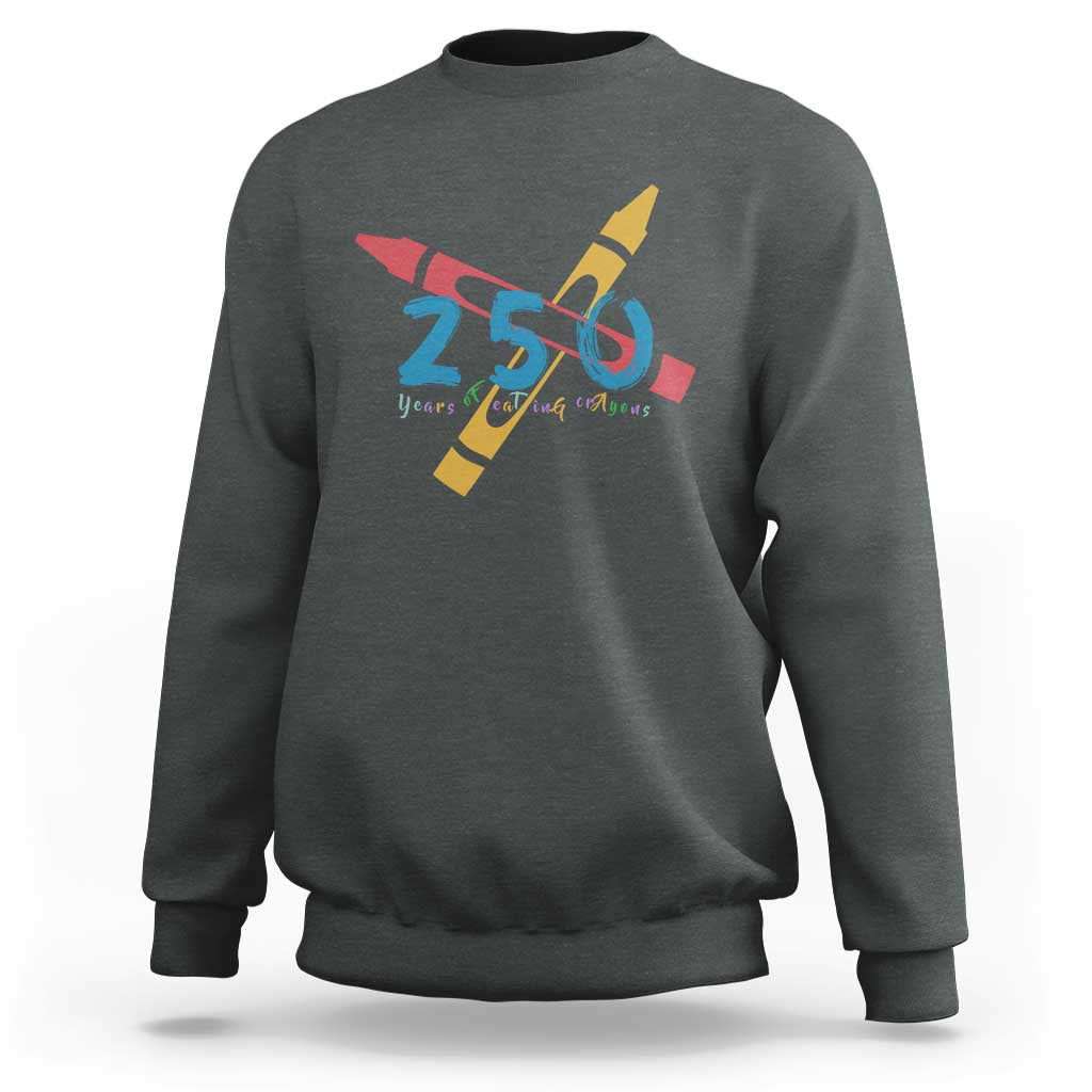 250 Years of Eating Crayons Sweatshirt Funny Military Crayon Joke Veterans Marines - Wonder Print Shop