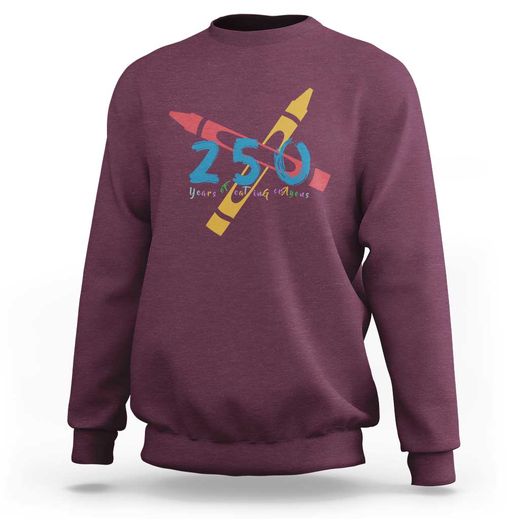 250 Years of Eating Crayons Sweatshirt Funny Military Crayon Joke Veterans Marines - Wonder Print Shop