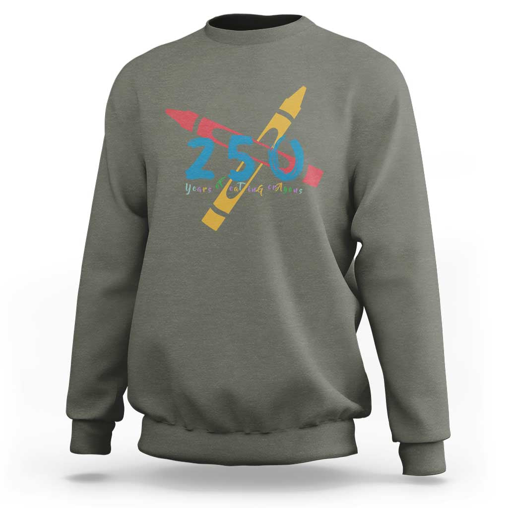 250 Years of Eating Crayons Sweatshirt Funny Military Crayon Joke Veterans Marines - Wonder Print Shop
