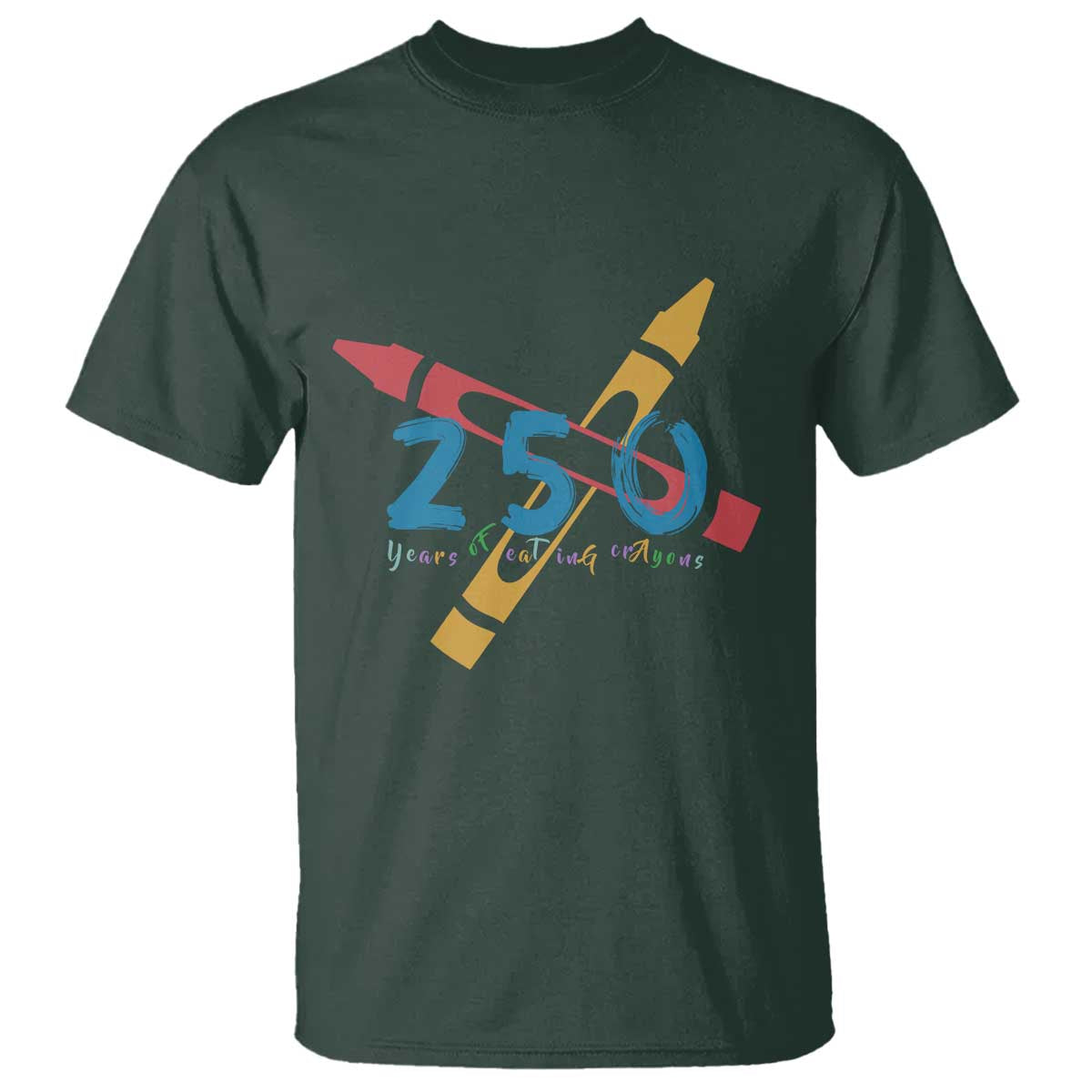 250 Years of Eating Crayons T Shirt Funny Military Crayon Joke Veterans Marines - Wonder Print Shop