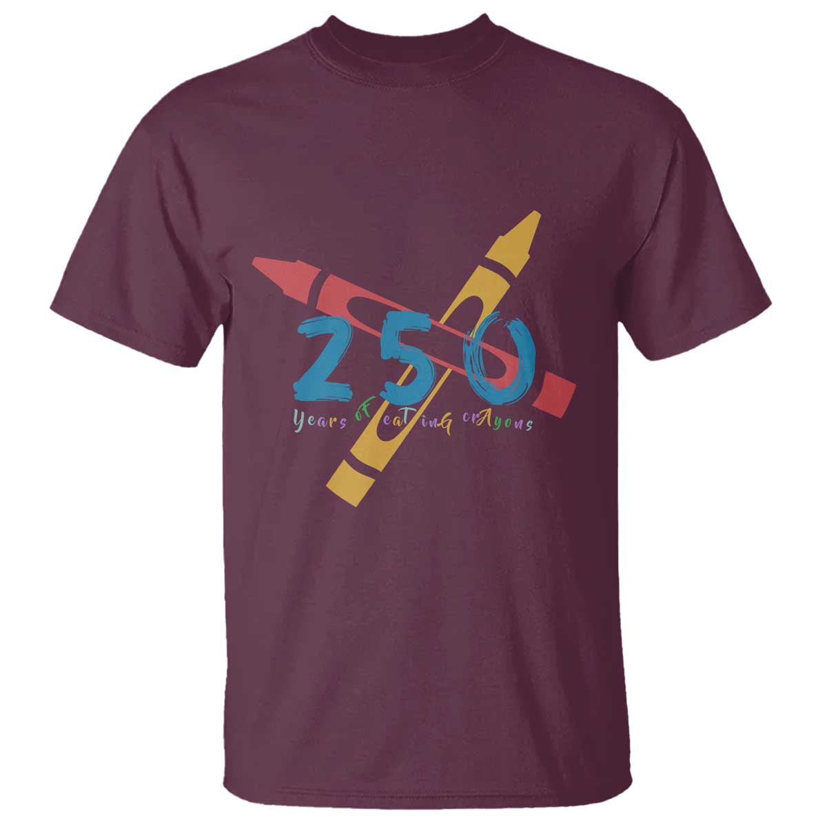 250 Years of Eating Crayons T Shirt Funny Military Crayon Joke Veterans Marines - Wonder Print Shop