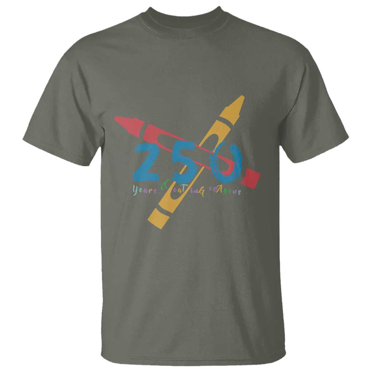 250 Years of Eating Crayons T Shirt Funny Military Crayon Joke Veterans Marines - Wonder Print Shop