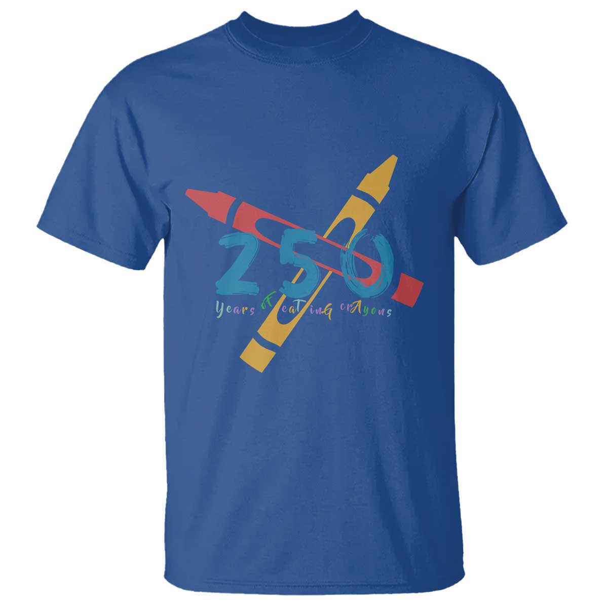 250 Years of Eating Crayons T Shirt Funny Military Crayon Joke Veterans Marines - Wonder Print Shop