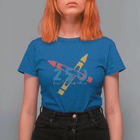 250 Years of Eating Crayons T Shirt For Women Funny Military Crayon Joke Veterans Marines - Wonder Print Shop