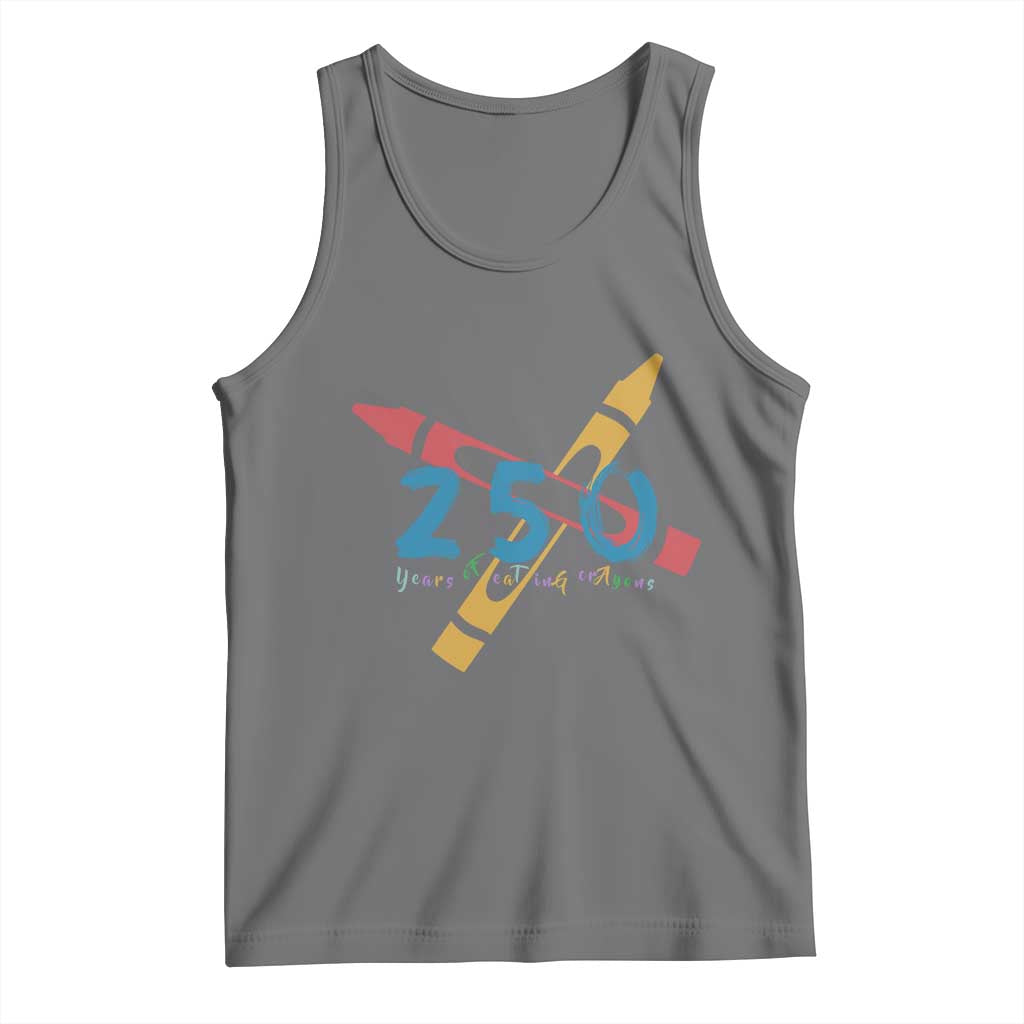 250 Years of Eating Crayons Tank Top Funny Military Crayon Joke Veterans Marines - Wonder Print Shop