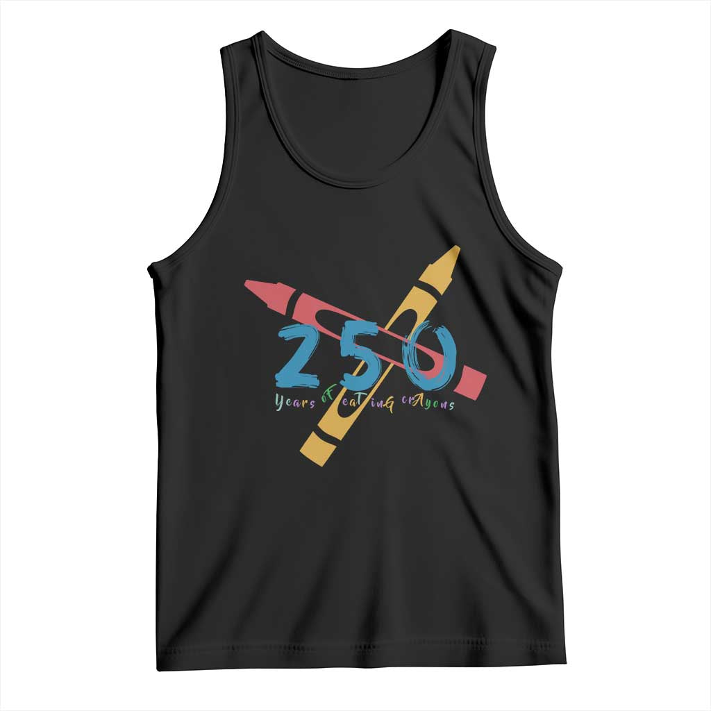 250 Years of Eating Crayons Tank Top Funny Military Crayon Joke Veterans Marines - Wonder Print Shop