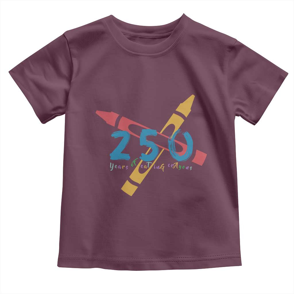 250 Years of Eating Crayons Toddler T Shirt Funny Military Crayon Joke Veterans Marines - Wonder Print Shop