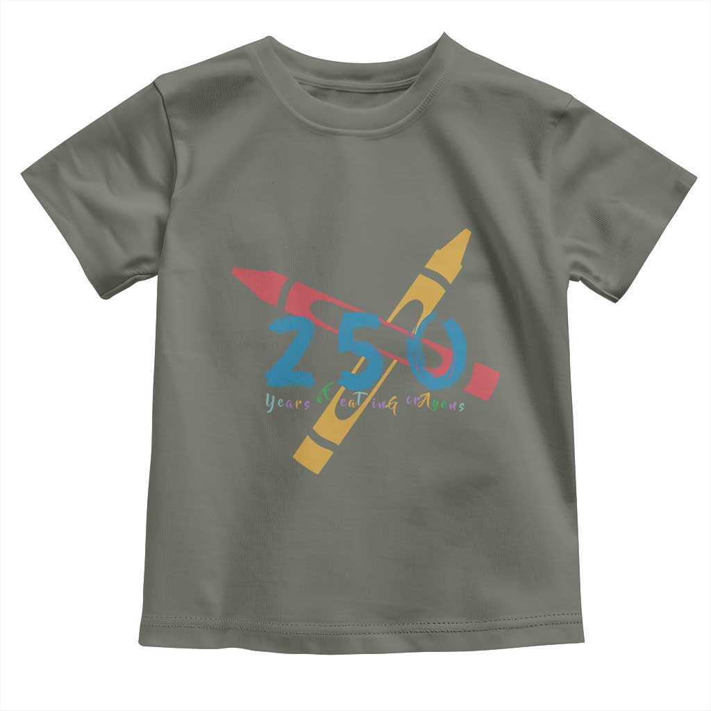 250 Years of Eating Crayons Toddler T Shirt Funny Military Crayon Joke Veterans Marines - Wonder Print Shop