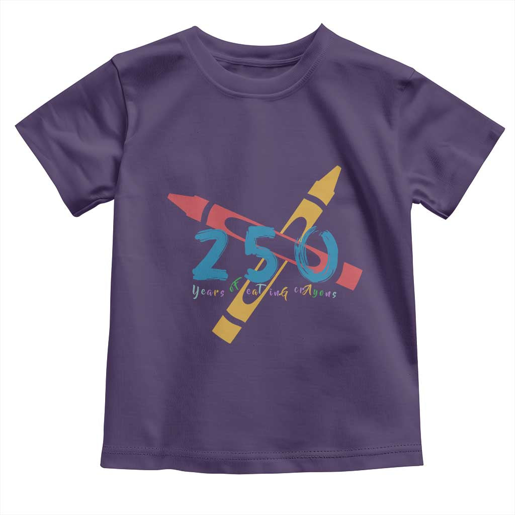 250 Years of Eating Crayons Toddler T Shirt Funny Military Crayon Joke Veterans Marines - Wonder Print Shop