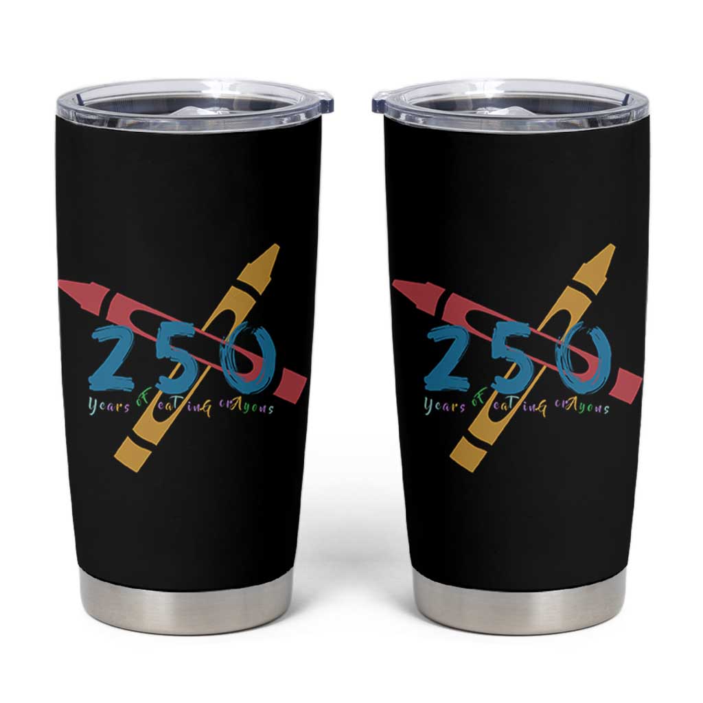250 Years of Eating Crayons Tumbler Cup Funny Military Crayon Joke Veterans Marines - Wonder Print Shop