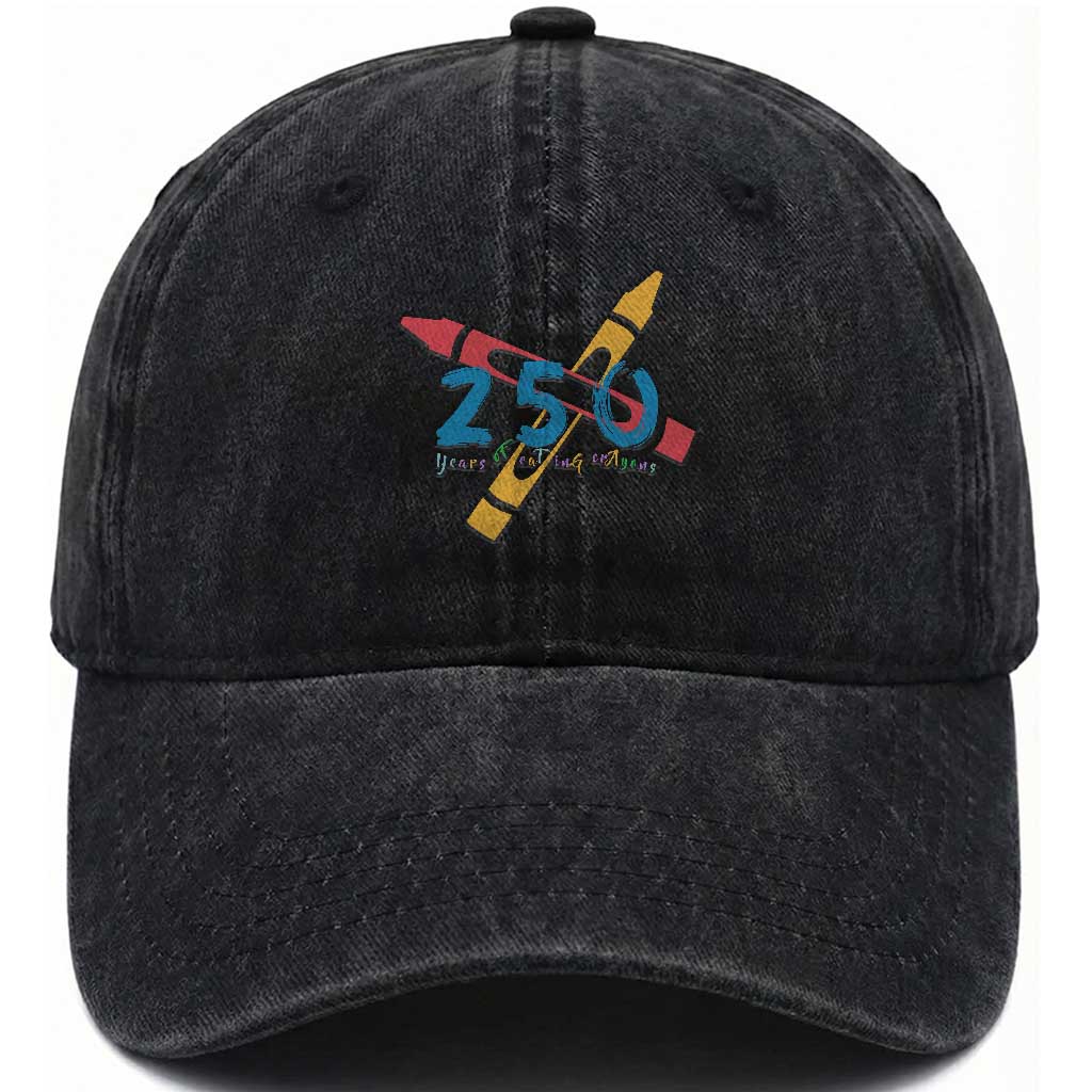 250 Years of Eating Crayons Washed Cotton Baseball Cap Funny Military Crayon Joke Veterans Marines