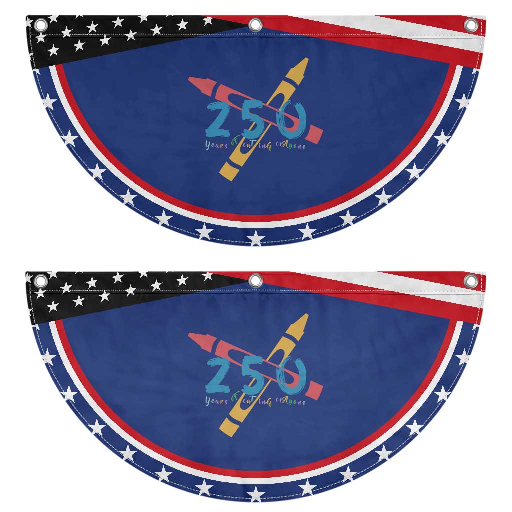 250 Years of Eating Crayons Patriotic Fan Flag Funny Military Crayon Joke Veterans Marines