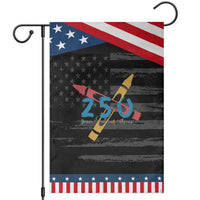 250 Years of Eating Crayons Garden Flag Funny Military Crayon Joke Veterans Marines