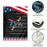 250 Years of Eating Crayons Garden Flag Funny Military Crayon Joke Veterans Marines