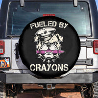 Fueled by Crayons Bulldog Spare Tire Cover Funny Military Crayon Eater Gift for Veterans - Wonder Print Shop