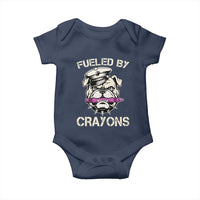 Fueled by Crayons Bulldog Baby Onesie Funny Military Crayon Eater Gift for Veterans - Wonder Print Shop