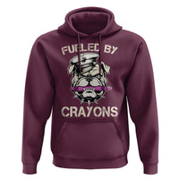 Fueled by Crayons Bulldog Hoodie Funny Military Crayon Eater Gift for Veterans - Wonder Print Shop