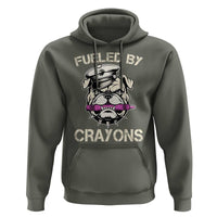 Fueled by Crayons Bulldog Hoodie Funny Military Crayon Eater Gift for Veterans - Wonder Print Shop