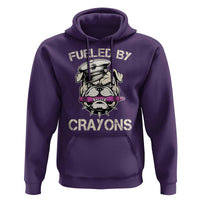 Fueled by Crayons Bulldog Hoodie Funny Military Crayon Eater Gift for Veterans - Wonder Print Shop