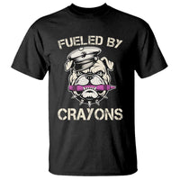 Fueled by Crayons Bulldog T Shirt Funny Military Crayon Eater Gift for Veterans - Wonder Print Shop