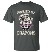 Fueled by Crayons Bulldog T Shirt Funny Military Crayon Eater Gift for Veterans - Wonder Print Shop