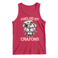 Fueled by Crayons Bulldog Tank Top Funny Military Crayon Eater Gift for Veterans - Wonder Print Shop